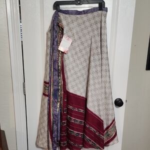 Darn Good Yarn Elegant Multicolor Women's Wrap Skirt